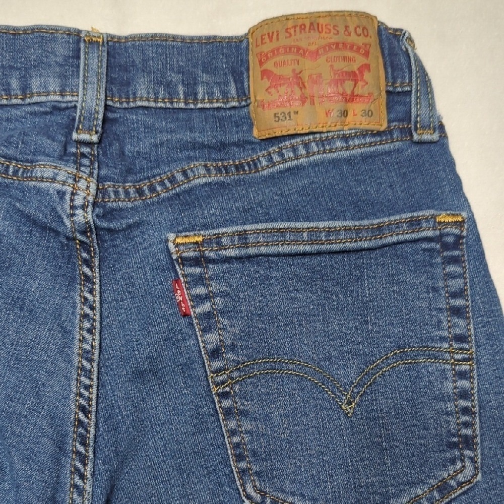 Levi's 531 Relaxed Tapered Medium Wash Mens Jeans Size 30
